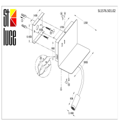 SL1576.501.02 Светильник настенный ST-Luce Белый/Белый LED 2*3W 4000K