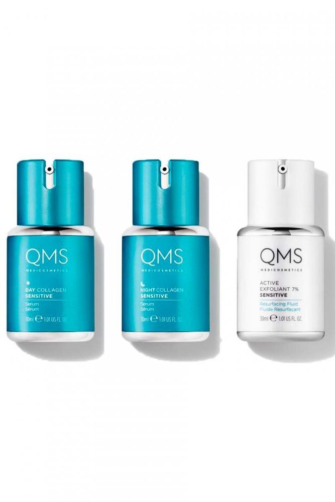 QMS Medicosmetics Набор &quot;Интенсивное обновление&quot; с коллагеном для чувствительной кожи Collagen System Sensitive 3-step 3 гр