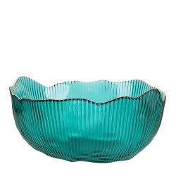 Салатник, набор 3шт. "Frost stripe" (зеленый) d=12,5/15,5/19см (стекло) (транспортная упаковка)