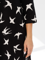 Туника коричневая с капюшоном и принтом женская с длинным рукавом большие размеры для пляжа хлопковая спортивная удлиненная нарядная летняя домашняя