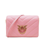 Кожаная сумка через плечо LOVE CLICK CLASSIC SHEEP NAPPA Pinko - розовый(100063 A136)