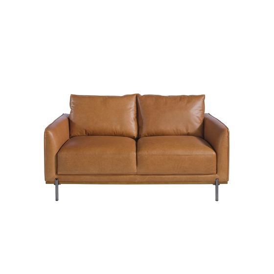 Двухместный диван Angel Cerda 5607-2P, коричневая кожа