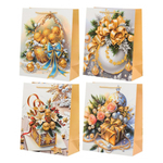 Подарочный пакет Basir, серия "Новый год", золотое тиснение, 31*41*12 см, ассорти