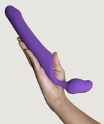 Фиолетовый безремневой страпон Queens L (Цвет: фиолетовый)