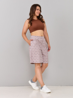 Шорты Н-147/бежевый-орнаментджинс