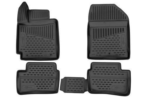 Коврики в салон для KIA Picanto (III, IIIr), 2017-, хэтчбек, 4 шт. (Повышенная устойчивость, повышенная износосто FORMAT.3D2564210