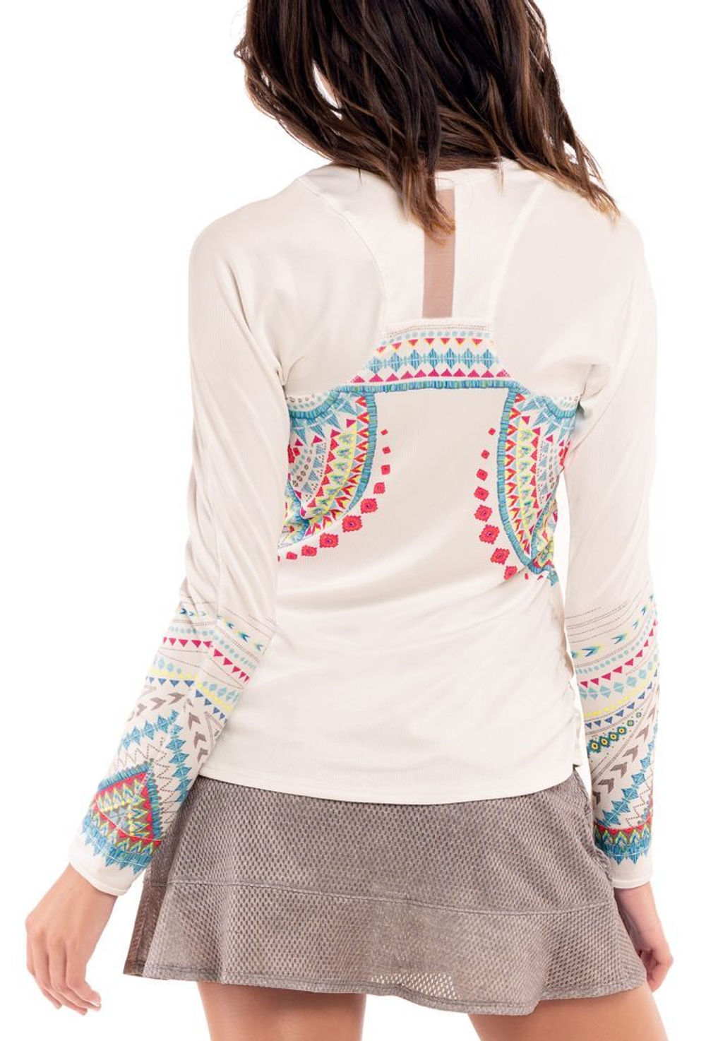 Женская теннисная футболкаLucky in Love Desert Vibes Long Sleeve - White