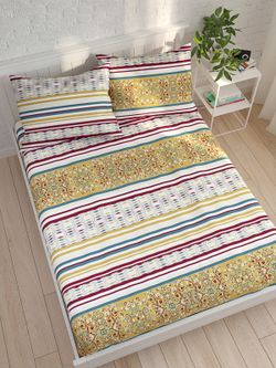 Простынь на резинке Сказка "Узорная графика (компаньон)" 90х200 см, перкаль