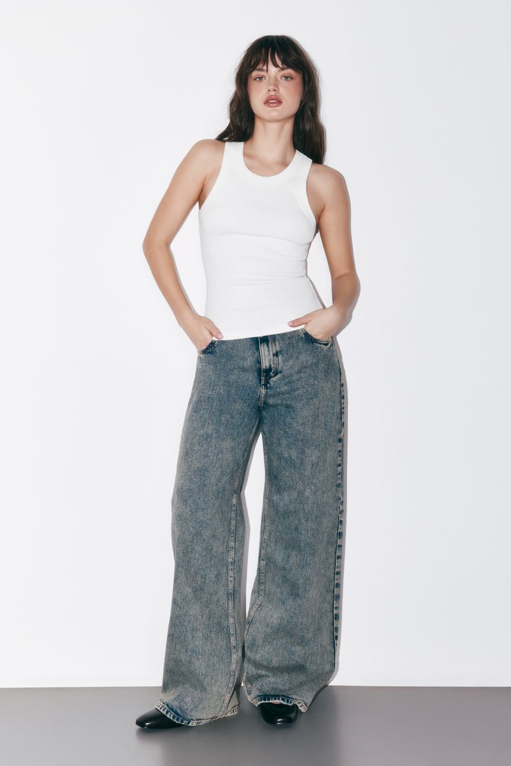 Топ халтер в рубчик "Белый" женский