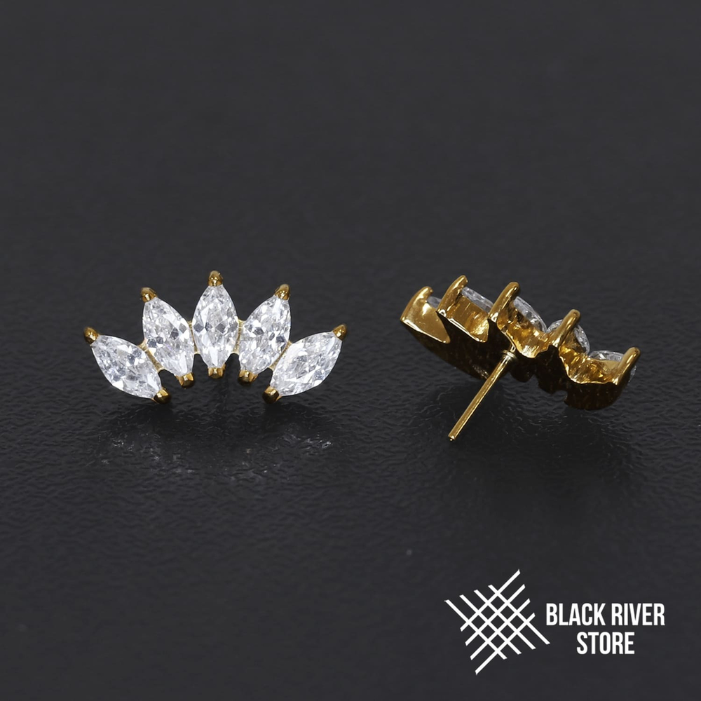 5K Marquise v.2 IG Crystal PVD Yellow Б/Р