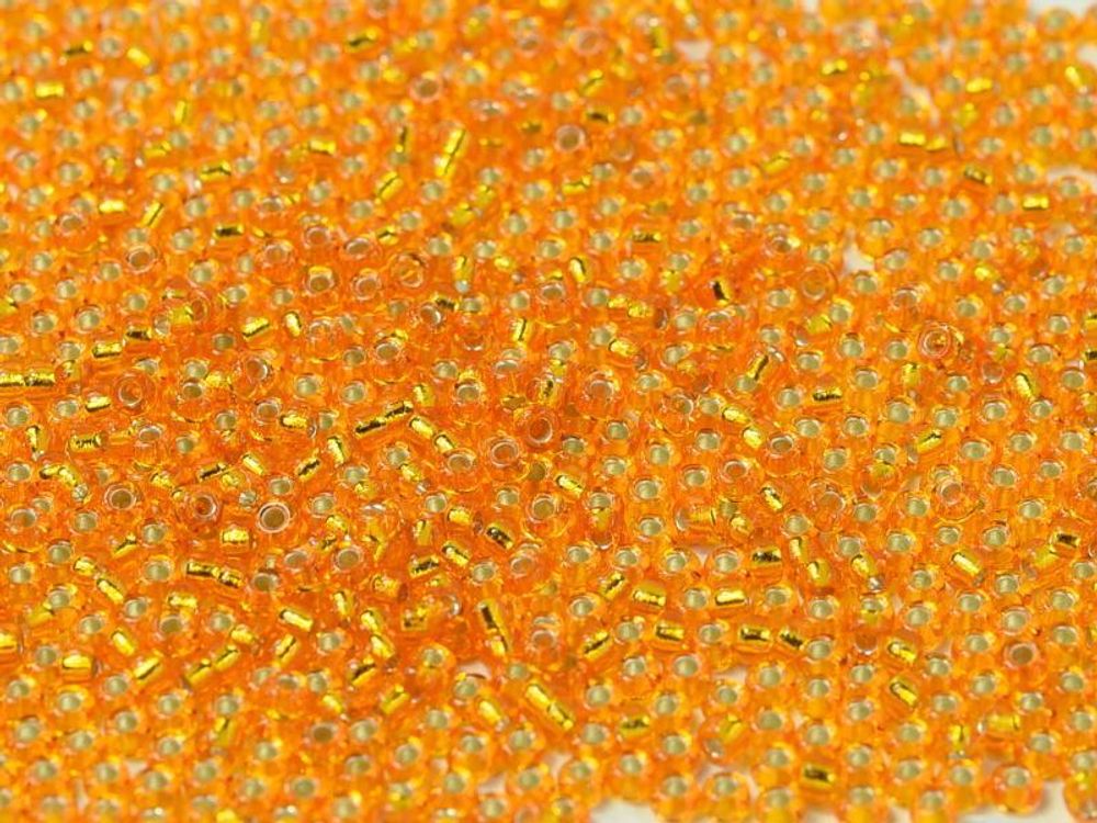 Miyuki Seed Beads 11/0 Lt.Orange Silver Lined SB0007