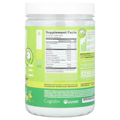 RYSE, Loaded Pre, Sour Punch®, кислое зеленое яблоко, 474 г (16,7 унции)