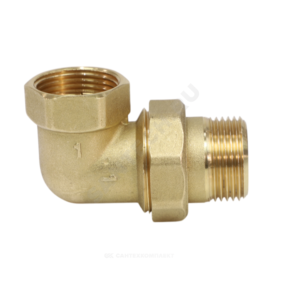 Соединитель латунь американка Ду 20 (3/4") угловой ВР/НР VALFEX VF.098.L.034