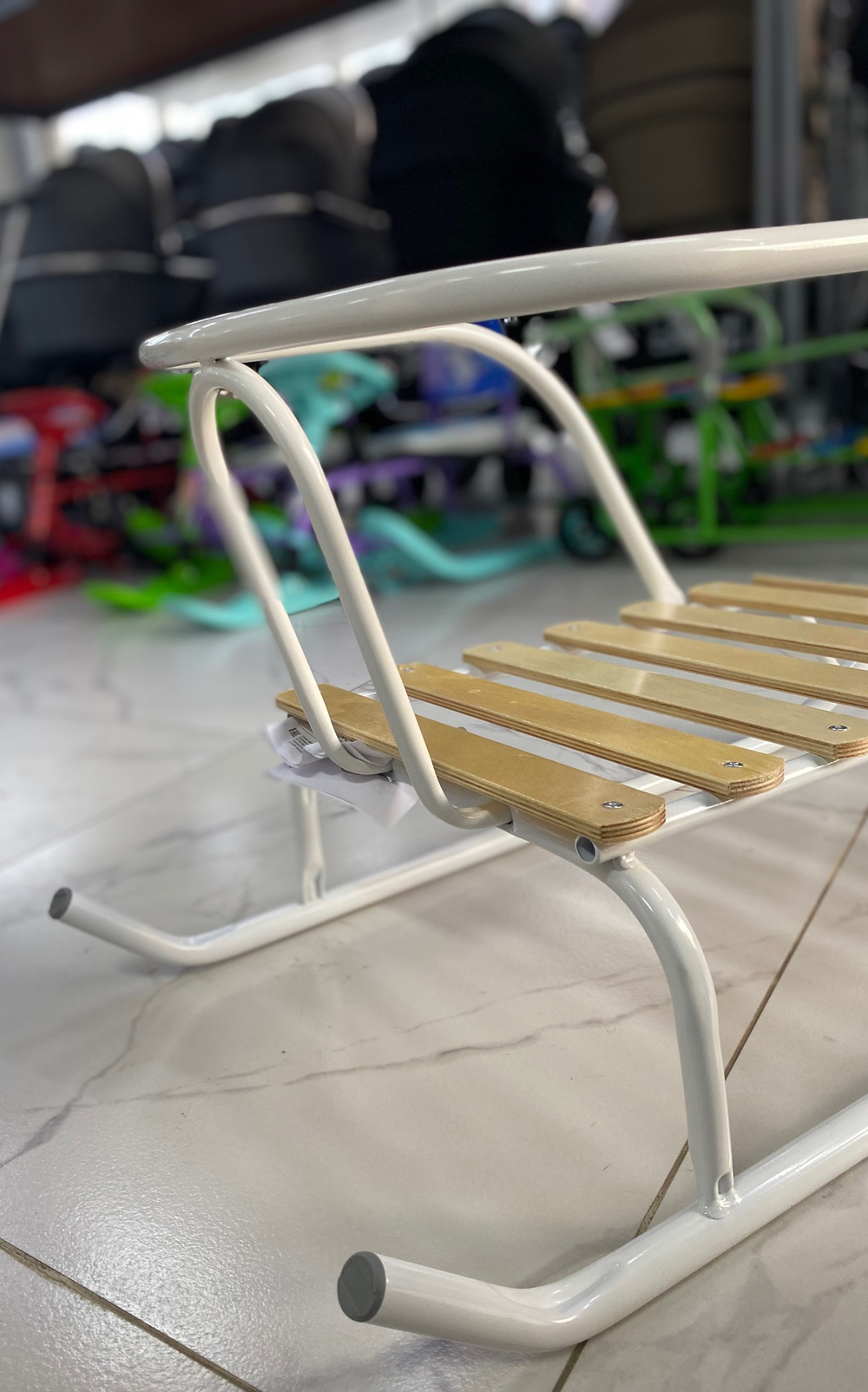 Санки детские «Ветерок 1» белый (арт. В1/Б)