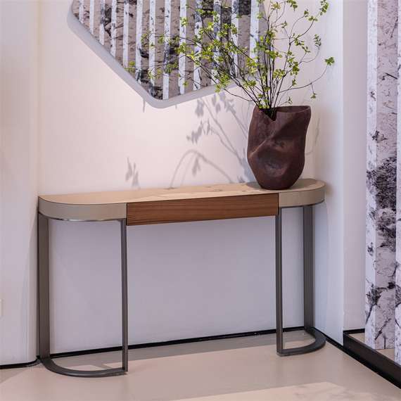 Консоль 4606, 150х84 см, дерево, металл, экокожа