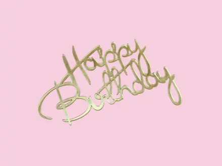 Топпер боковой "Happy Birthday 4", цвет золото