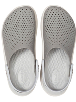 Сабо Crocs мягкие с перфорацией, серые, 38