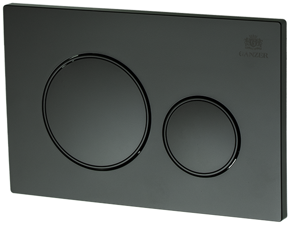 Кнопка для инсталляции СМАРТ,  с КРУГ. клав. (ЧЕРНЫЙ)  GANZER  (24/1шт)