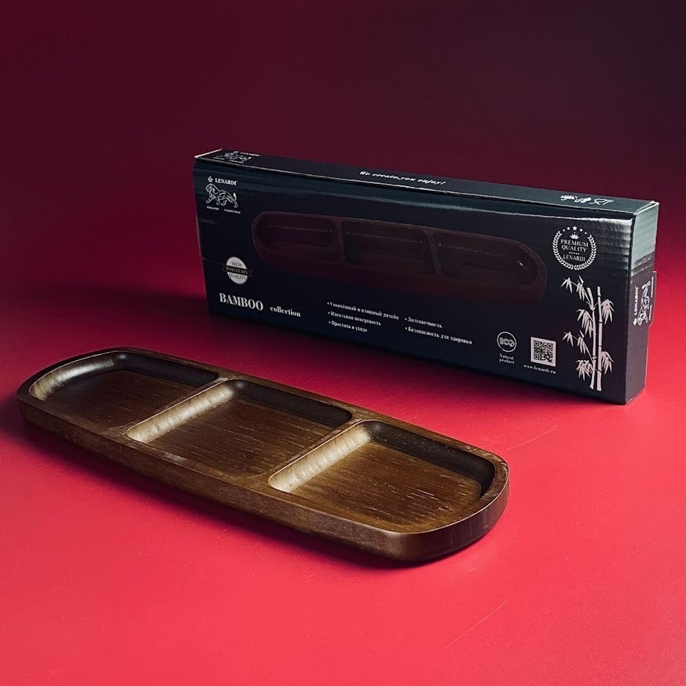 Lenardi 235-068 Доска сервировочная 31*10,5см TROPICAL в под.уп.(х36)Бамбук