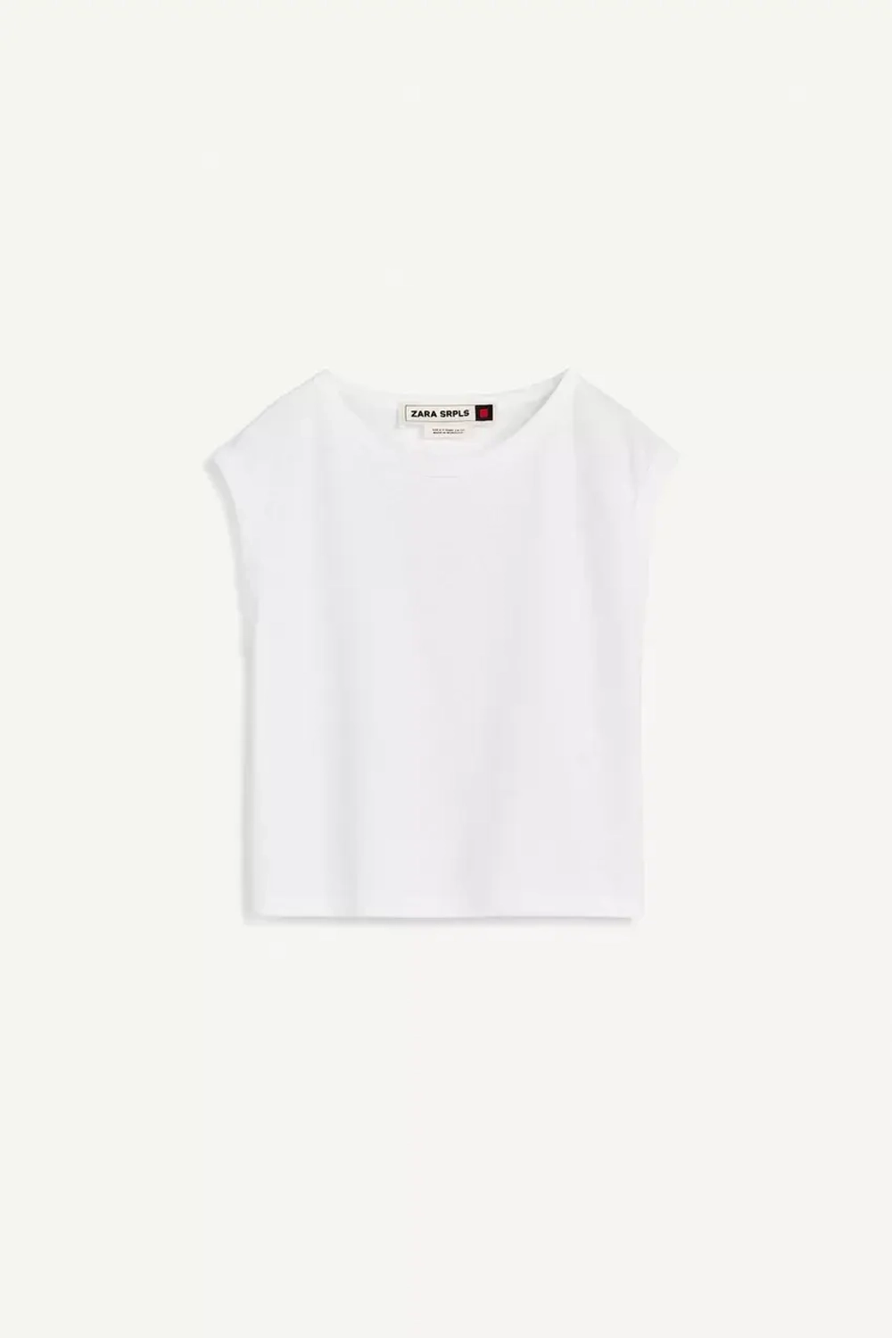 ZARA ТОП БЕЗ РУКАВОВ, БЕЛЫЙ