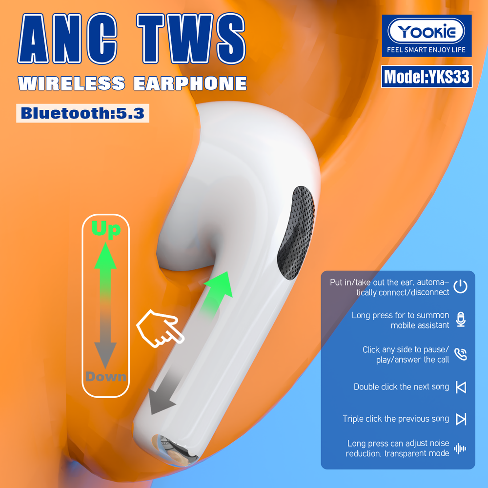 Гарнитура Bluetooth Yookie YKS33-ANC