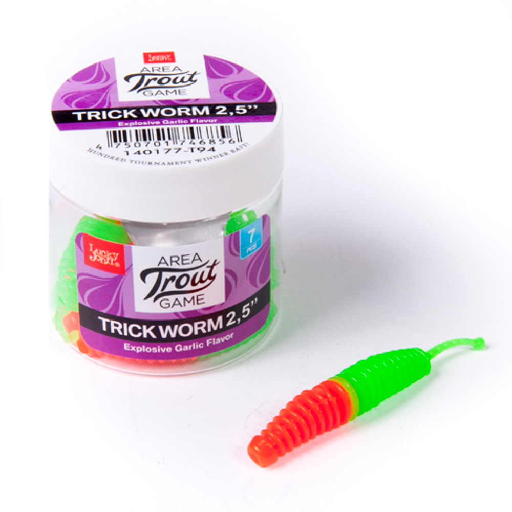 Слаги съедобные LJ Pro Series Trick Worm 2in (51мм), цвет T94, 10 шт