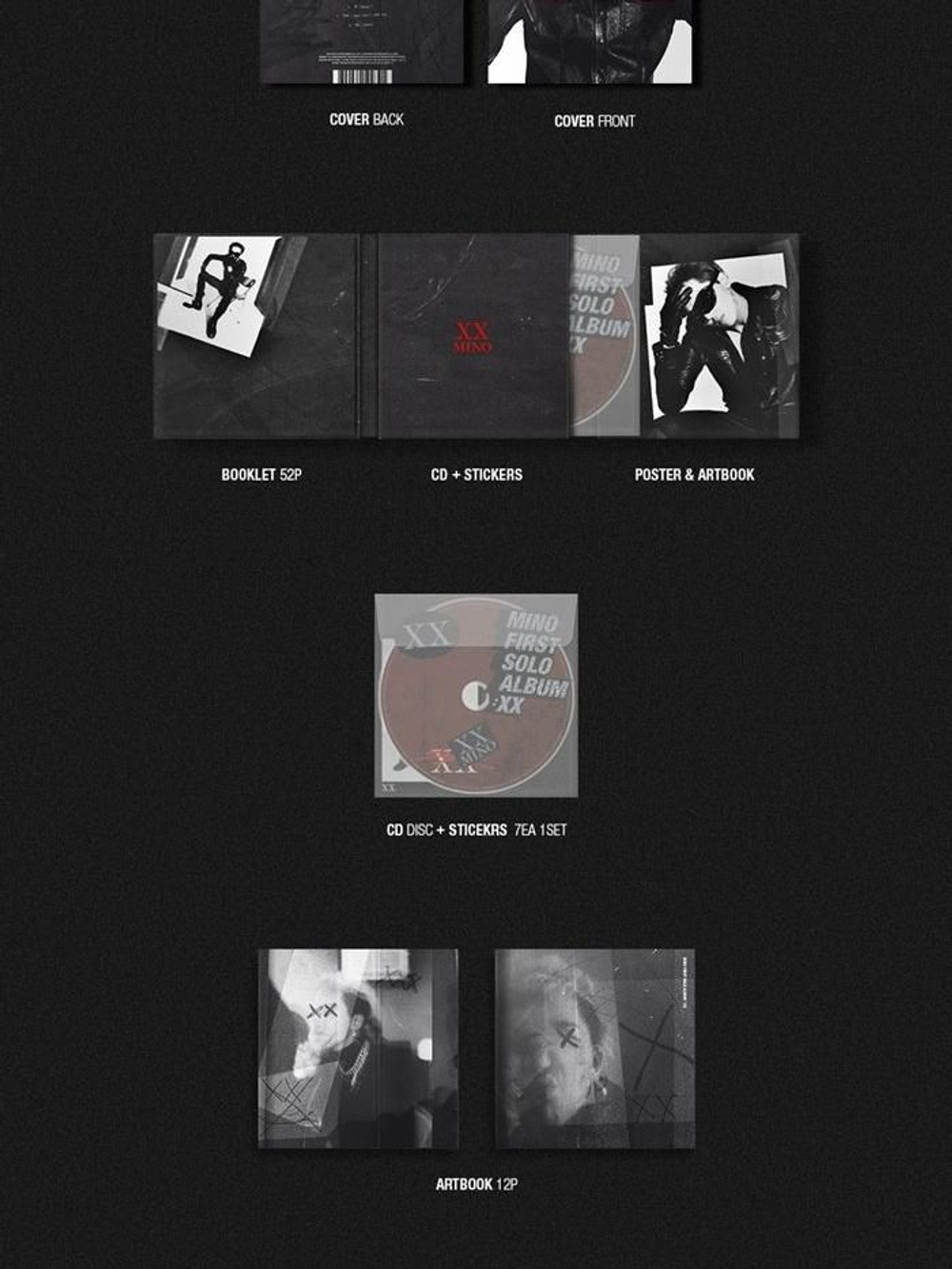 Альбом Winner Mino - XX 1st Solo Album 2 Version SET