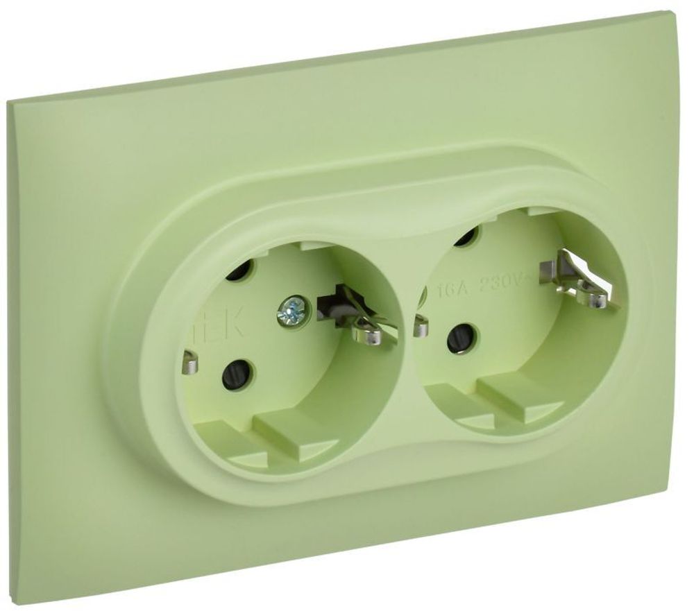 Розетка 2-м SKANDY 16А с заземл. защ. шторки в сборе SK-R07G мятный IEK SK-R24-16-K06-F Розетка 2-м SKANDY 16А с заземл. защ. шторки в сборе SK-R07G мятный IEK SK-R24-16-K06-F