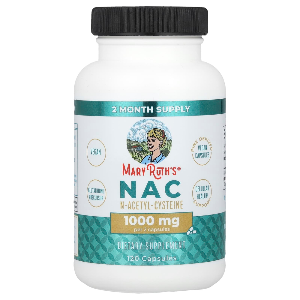 MaryRuth's, NAC, 120 капсул (500 мг в 1 капсуле)