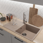 Мойка MIXLINE ML-GM20 с крылом  песочная (302) 830*480*190мм NEW (551998)