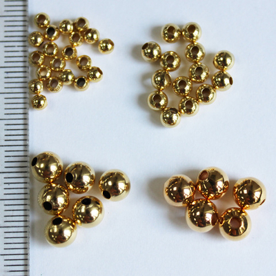 Бусины люкс позолота 3мм 4мм 5.5мм 6мм