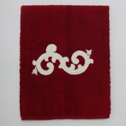 Полотенце 110х150 Old Florence Ricciolo бордовое