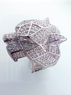 Печатка Эстерелла, серебро 925*, родирование, фианит/Ф