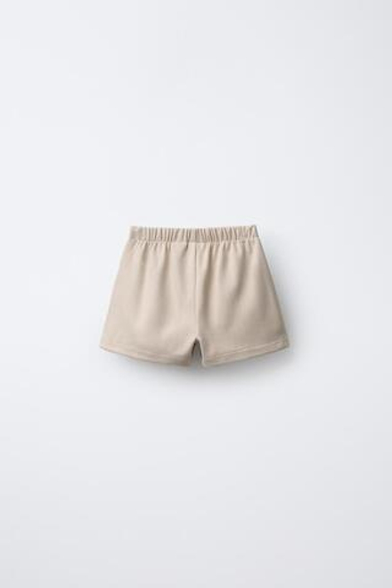 ZARA ЮБКА-ШОРТЫ SOFT TOUCH С БАНТАМИ, ПЕСОЧНЫЙ