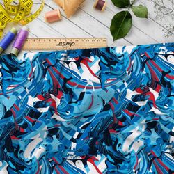 Ткань премиум габардин абстрактные отражения