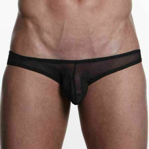 Мужские трусы брифы черные прозрачные Joe Snyder Black Brief