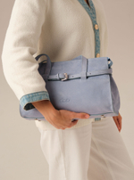 Замшевая сумка DBR Rumi mini 31400 туманно-голубой