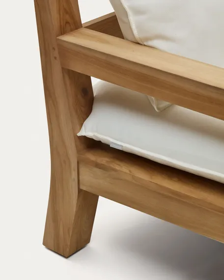 Трехместный уличный диван Forcanera из массива тика, 218 см