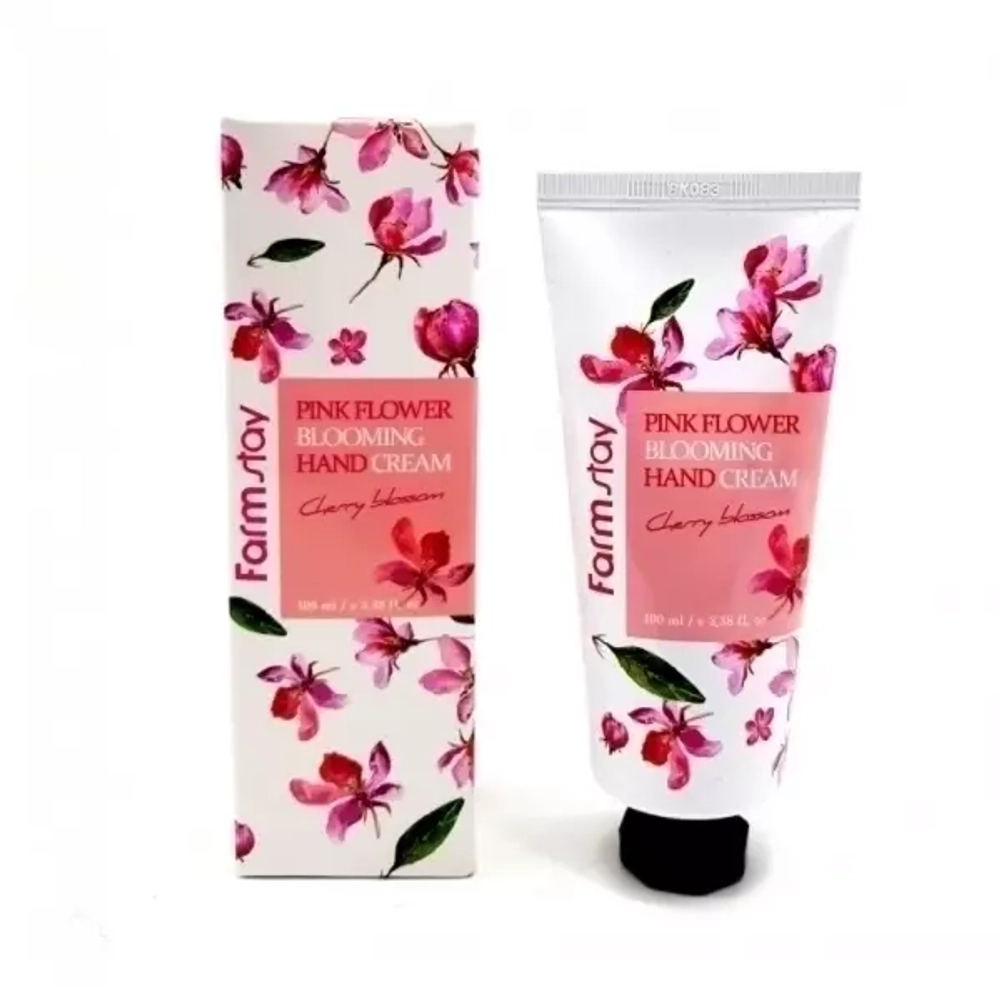 Крем для рук Farmstay Pink Flower Blooming Hand Cream Cherry Blossom - Вишня