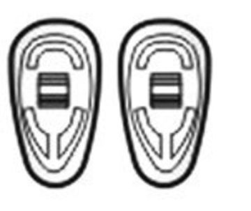 Носоупор парный силиконовый на защелке L071 каплевидный AIR (13мм), 10 пар