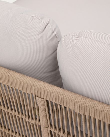 Двухместный шезлонг Catalina из бежевого шнура и массива акации Испания La Forma