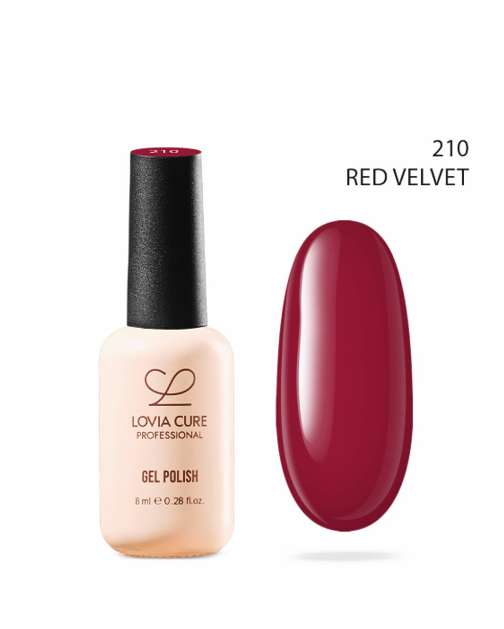 Lovia Cure Гель-лак Red Velvet 210, 8 мл