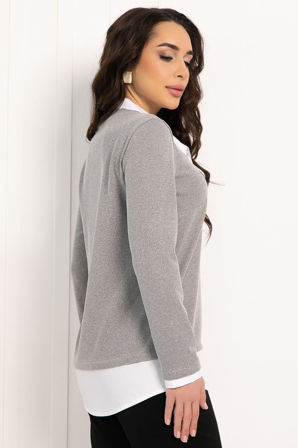 Пуловер На высоте (светло-серый) Б12757-12М LT Collection