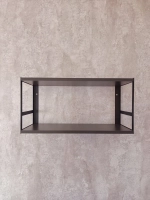 Полка настенная для книг двойная Графит