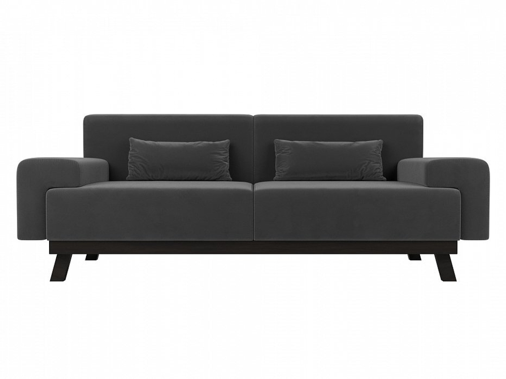 Диван прямой Мюнхен, Серый, Велюр, 109100