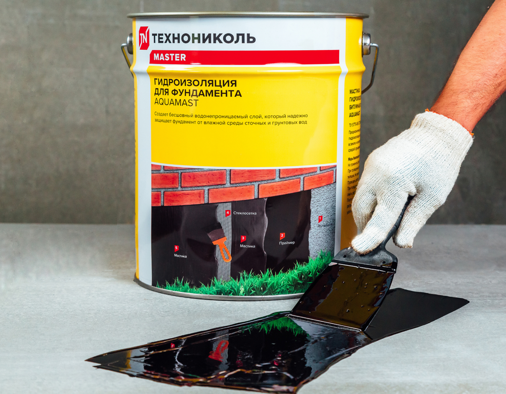 МАСТИКА ГИДРОИЗОЛЯЦИОННАЯ БИТУМНАЯ АКВАМАСТ 3КГ