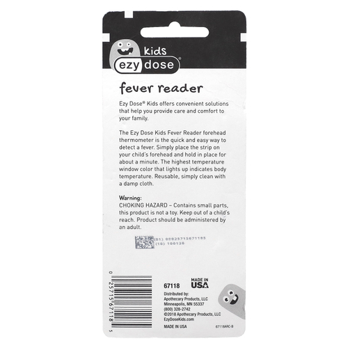 Ezy Dose, для детей, средство от лихорадки, лобный термометр, 1 шт.