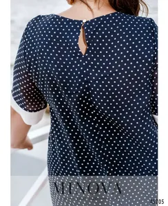 Платье 0165-Синий-горох Minova