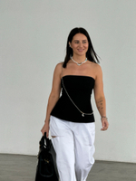 Жемчужный чокер с бирюзой