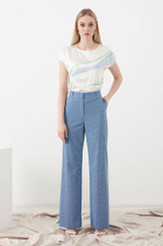 3985 Брюки женские (дымчато-голубой)